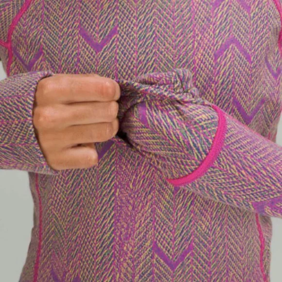 (6588) NWT Lululemon Its Rulu Run Long Sleeve Shirt *Jacquard Sz 6 - Picture 3 of 5